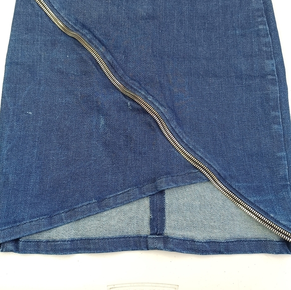 RTA Denim Zipper Sz S Mini Skirt - Picture 7 of 16